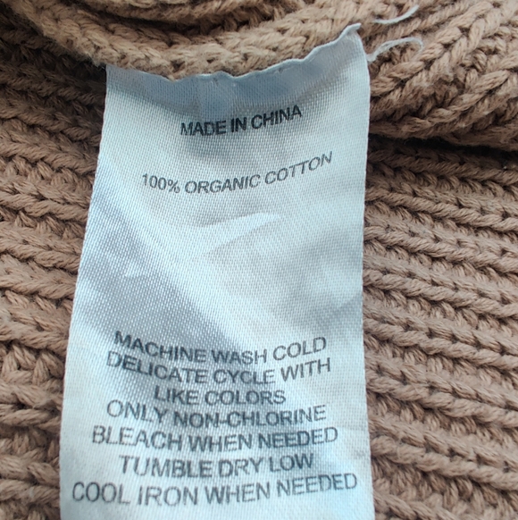 Quince 100% Organic Cotton Fisherman Crew Sweater In Camel Size Large - Picture 7 of 7